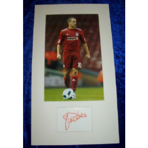 Joe Cole Signed Piece of White Paper With 8x11 Liverpool Photograph